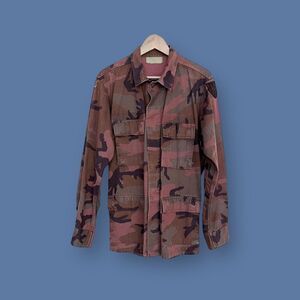 VINTAGE renewal woodland camouflage coat size M (long)